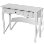 HKH Tocador/Mesa Auxiliar con Tres Cajones - Blanco
