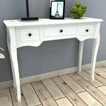 HKH Tocador/Mesa Auxiliar con Tres Cajones - Blanco