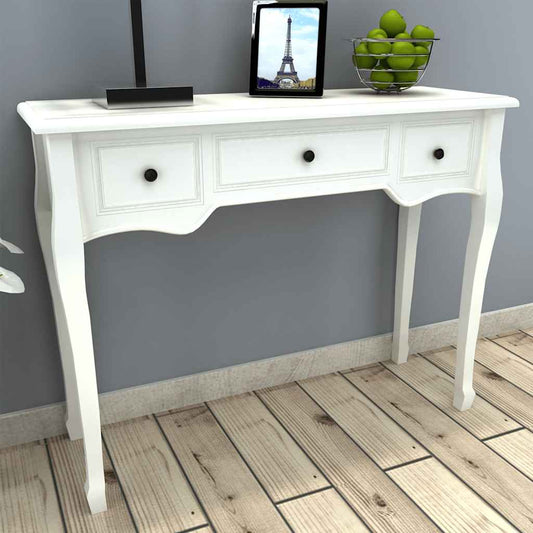 HKH Toucador/mesa de Apoio com Três Gavetas - Branco