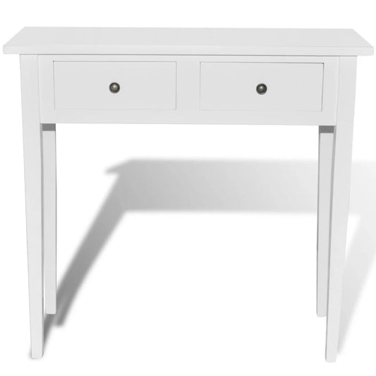 HKH Toucador/mesa de Apoio com Duas Gavetas - Branco