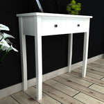HKH Tocador/mesa auxiliar con dos cajones - Blanco