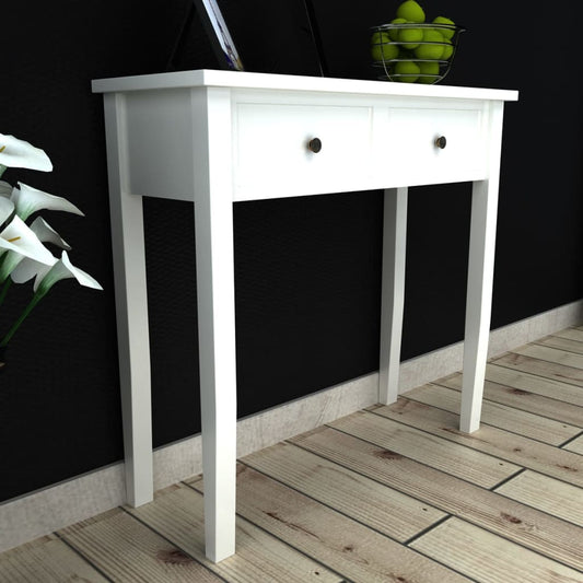 HKH Toucador/mesa de Apoio com Duas Gavetas - Branco