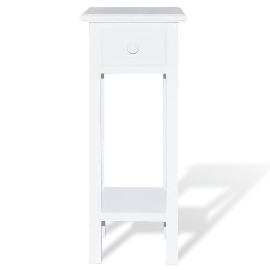 HKH Mesa Auxiliar con Cajón - Blanco