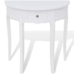 HKH Mesa de Apoio Meia-lua com Gaveta - Branco