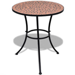 HKH Mesa de Bistrô 60 Cm Mosaico Cor Terracota - Marrom