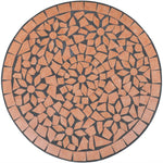HKH Mesa de Bistrô 60 Cm Mosaico Cor Terracota - Marrom