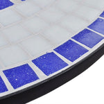 HKH Mesa de Bistrô 60 Cm Mosaico e Branco - Azul