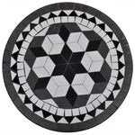 HKH Mesa de Bistrô 60 Cm Mosaico e Branco - Preto