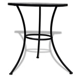 HKH Mesa de Bistrô 60 Cm Mosaico e Branco - Preto