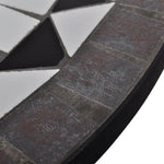HKH Mesa de Bistrô 60 Cm Mosaico e Branco - Preto