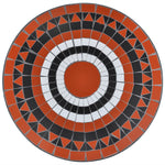 HKH Mesa de Bistrô 60 Cm Mosaico Terracota e - Branco