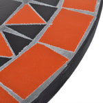 HKH Mesa de Bistrô 60 Cm Mosaico Terracota e - Branco