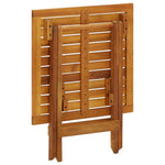 HKH Mesa de Bistrô 46x46x47 Cm Madeira de Acácia Sólida - Marrom