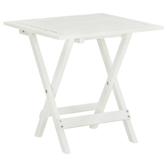 HKH Mesa de Bistrô 46x46x47 Cm Madeira de Acácia Sólida Branco - Marrom
