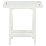 HKH Mesa de Bistrô 46x46x47 Cm Madeira de Acácia Sólida Branco - Marrom