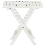 HKH Mesa de Bistrô 46x46x47 Cm Madeira de Acácia Sólida Branco - Marrom
