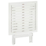 HKH Mesa de Bistrô 46x46x47 Cm Madeira de Acácia Sólida Branco - Marrom