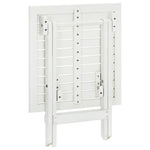 HKH Mesa de Bistrô 46x46x47 Cm Madeira de Acácia Sólida Branco - Marrom