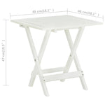 HKH Mesa de Bistrô 46x46x47 Cm Madeira de Acácia Sólida Branco - Marrom