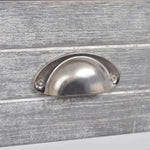 HKH Mesa de Cabeceira com 1 Gaveta - Cinza e Branco