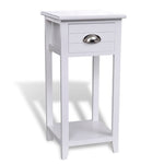 HKH Mesa de Cabeceira com 1 Gaveta - Branco