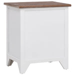 HKH Mesa de Cabeceira com 2 Gavetas 2 Pcs Castanho e - Branco