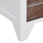 HKH Mesa de Cabeceira com 2 Gavetas 2 Pcs Castanho e - Branco