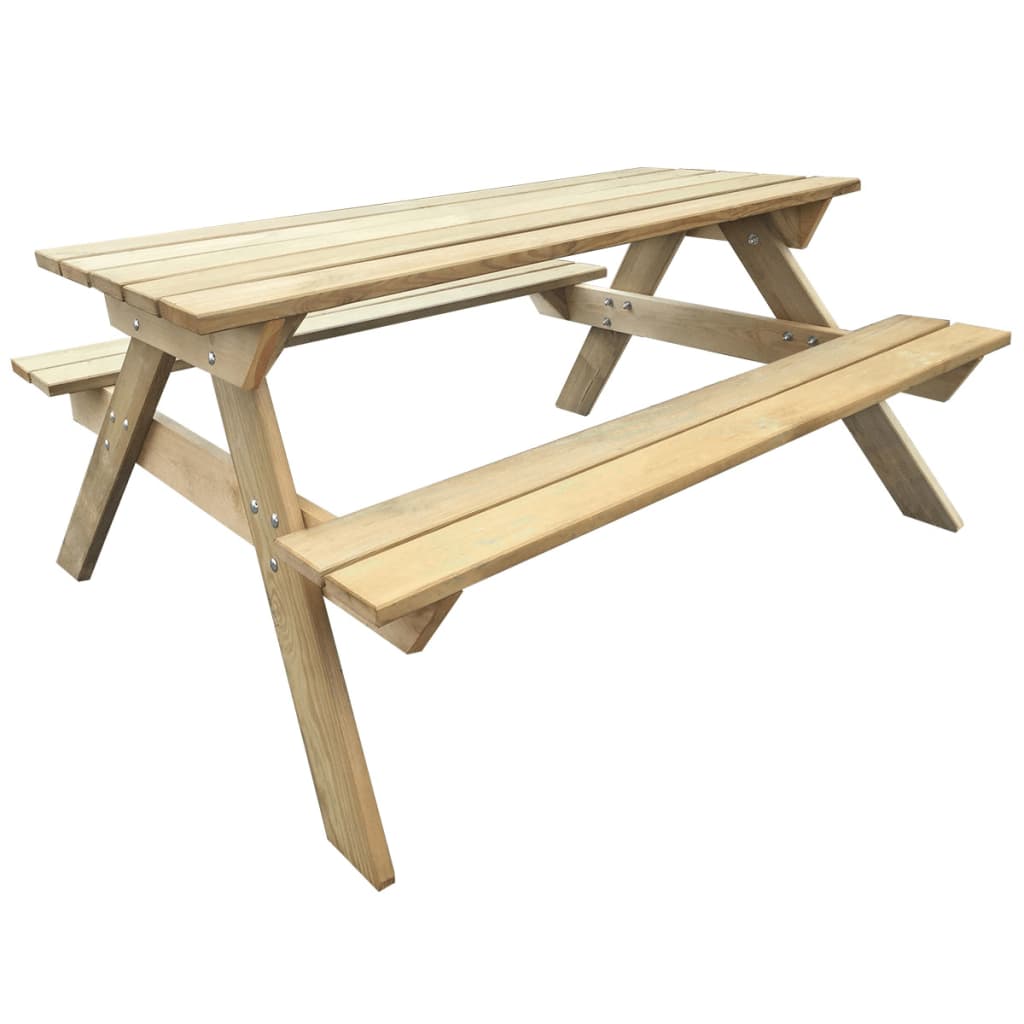 HKH Mesa de Piquenique 150x135x71,5 Cm Madeira - Verde