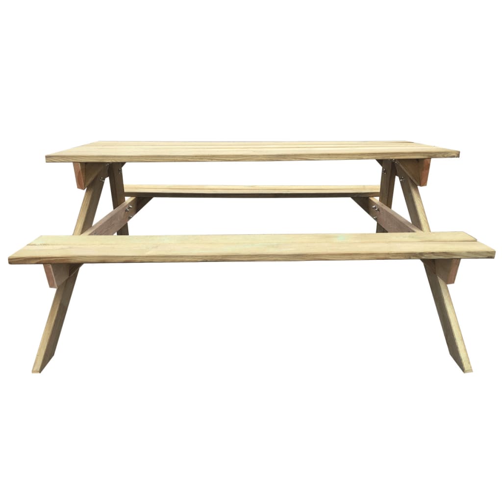 HKH Mesa de Piquenique 150x135x71,5 Cm Madeira - Verde