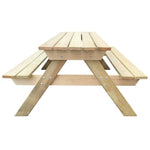 HKH Mesa de Piquenique 150x135x71,5 Cm Madeira - Verde