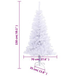 HKH Árvore de Natal Artificial de 380 Ramos com Suporte