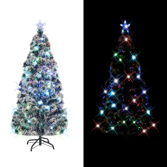 HKH Árvore de Natal Pré-Iluminada em Fibra Ótica com Suporte