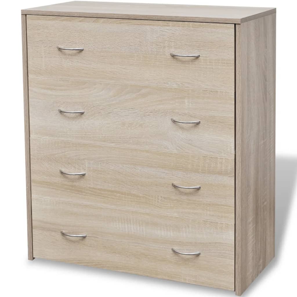 HKH Aparador en derivados de madera, Mdf 60 X 30,5 X 71 Cm - Roble