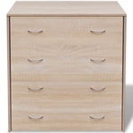 HKH Aparador en derivados de madera, Mdf 60 X 30,5 X 71 Cm - Roble