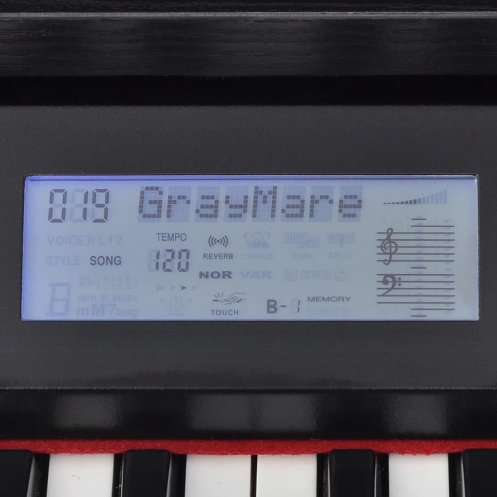 HKH Piano Digital con 88 Teclas y Pedales + Tabla de Melamina Negra