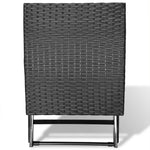 Banco plegable de ratán HKH PE - Negro