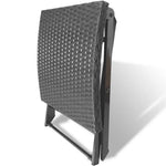 Banco plegable de ratán HKH PE - Negro