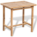 HKH 3 Pcs Conjunto Bistrô com Almofadões em Bambu - Marrom
