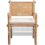 HKH 3 Pcs Conjunto Bistrô com Almofadões em Bambu - Marrom