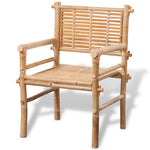 HKH 3 Pcs Conjunto Bistrô com Almofadões em Bambu - Marrom