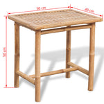 HKH 3 Pcs Conjunto Bistrô com Almofadões em Bambu - Marrom