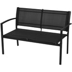 HKH 4 Pcs Conjunto Lounge para Jardim Textilene - Preto