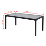 HKH 4 Pcs Conjunto Lounge para Jardim Textilene - Preto