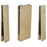 HKH Mesa de Cerveja Dobrável C/ 2 Bancos 220 Cm Madeira de Abeto - Marrom