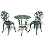HKH 3 Pcs Conjunto Bistrô Alumínio Fundido - Verde