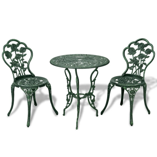 HKH 3 Pcs Conjunto Bistrô Alumínio Fundido - Verde