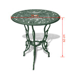 HKH 3 Pcs Conjunto Bistrô Alumínio Fundido - Verde