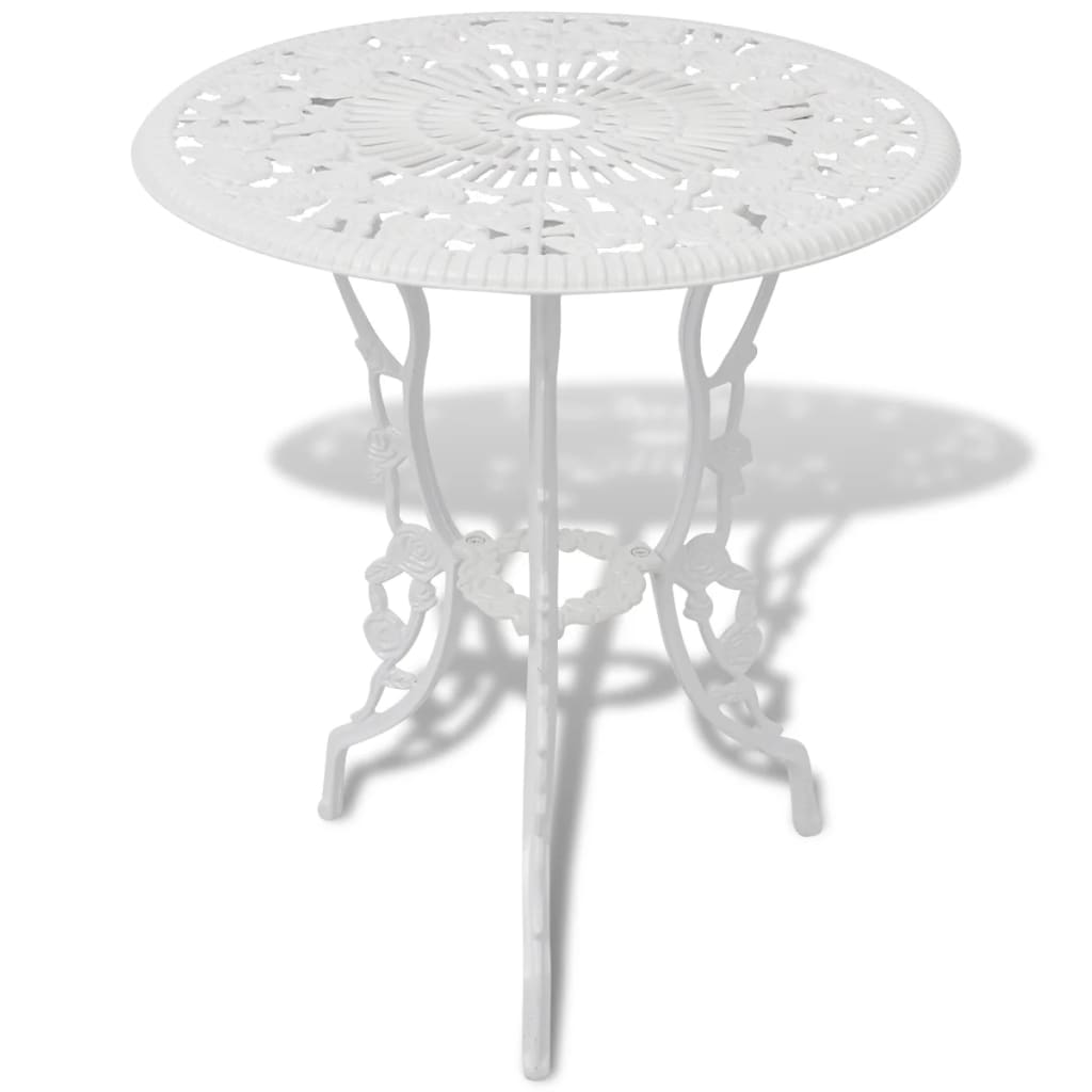 HKH Juego de Bistró de Aluminio Fundido de 3 Piezas - Blanco
