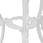 HKH 3 Pcs Conjunto Bistrô Alumínio Fundido - Branco