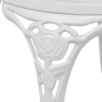 HKH 3 Pcs Conjunto Bistrô Alumínio Fundido - Branco